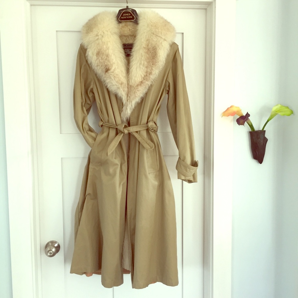SOLD!!! RARE Estate Burberry fur trench coat